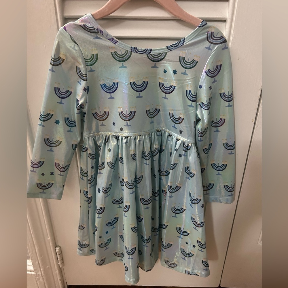 Pink Chicken Shimmering Menorah Dress